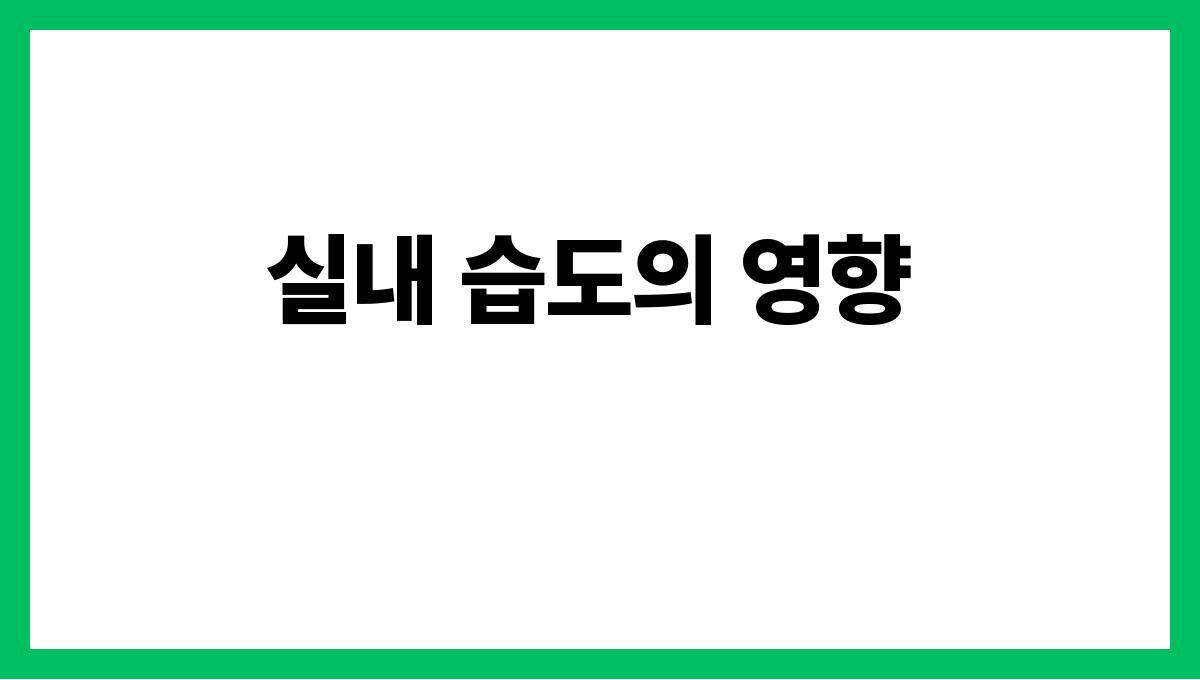 실내 습기 실내 습도의 영향