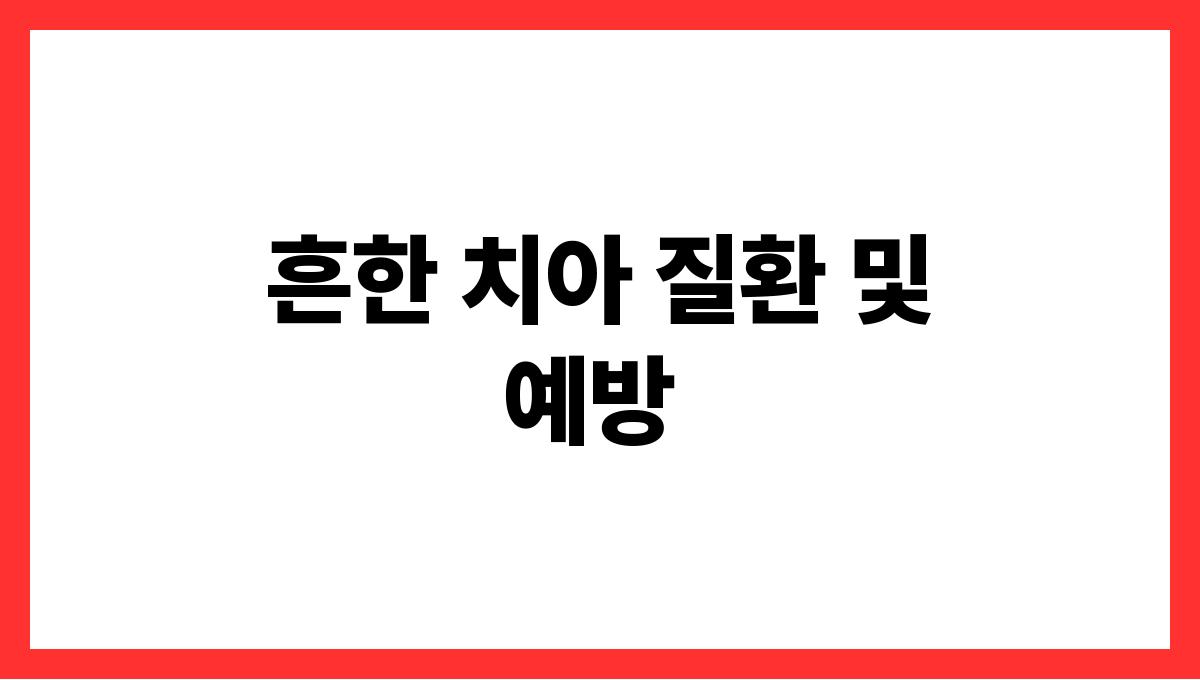 노년기 치아관리 흔한 치아 질환 및 예방