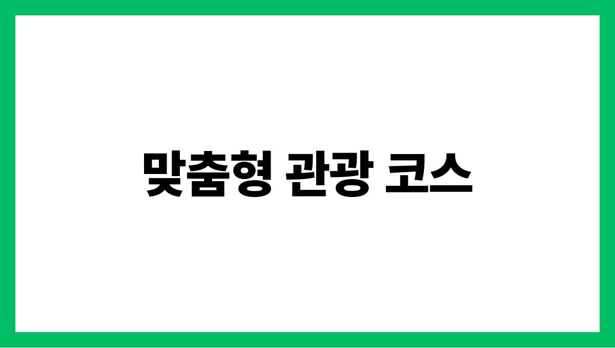 시니어 여행 맞춤형 관광 