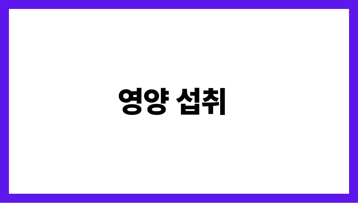 피부 노화 예방 영양 섭취