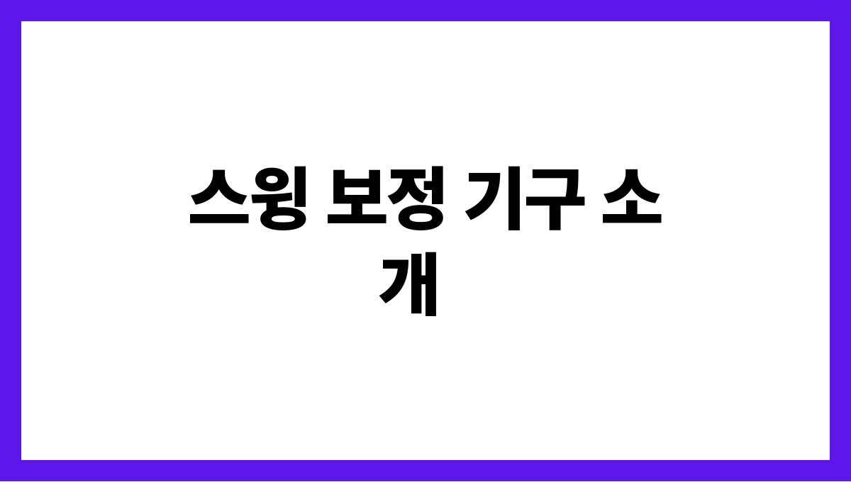 경기도 수원시 60대 골프용품 추천(스윙 보정용)·지역 구매처 스윙 보정 기구 소개